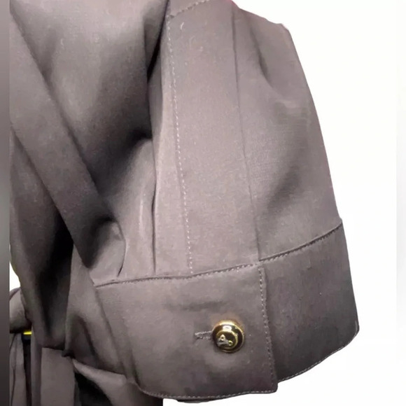 ST JOHN Black Button Up Blouse Sheer Long Sleeve Size XL Business Preppy New - Picture 4 of 8